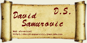 David Samurović vizit kartica
